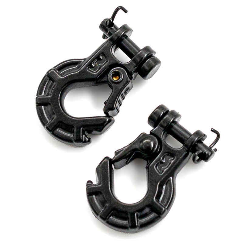 Metal Winch Hook: 1/10 Scale Black High-quality Metal - Exquisite Workmanship Easy Installation Remote Control Trailer Hook for Axial SCX10 90046 90047 RR10 RC Climbing Car Enthusiasts - Image 3