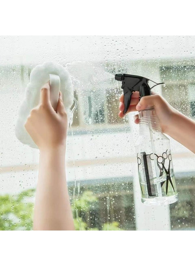 Hair Spray Bottle 500ml – Refillable Fine Mist Trigger Sprayer for Hair Styling, Barber Use, Cleaning & Plants – Clear Empty Water Bottle (1 Pack) - Image 5