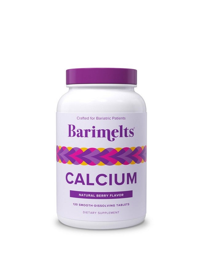 Barimelts Calcium Citrate with Vitamin D3 & Magnesium, 120 Smooth-Dissolving Tablets (1-Month Supply), Bariatric Calcium Supplements for Women, Natural Berry Flavor - Image 1
