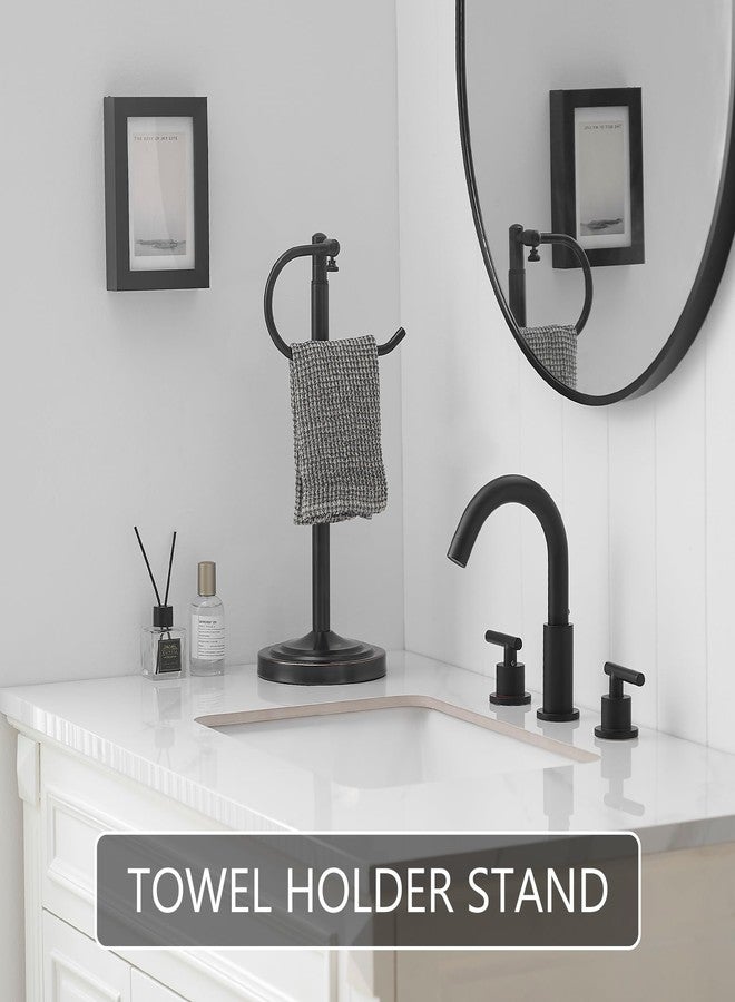 RFOUO Hand Towel Holder Stand,Standing Towel Racks for Bathroom,Hand Towel Holder for Bathroom Kitchen Vanity Countertops,Stainless Steel Adjustable Towel Bar 16.5-26 Inch(Oil Rubbed Bronze) - Image 4