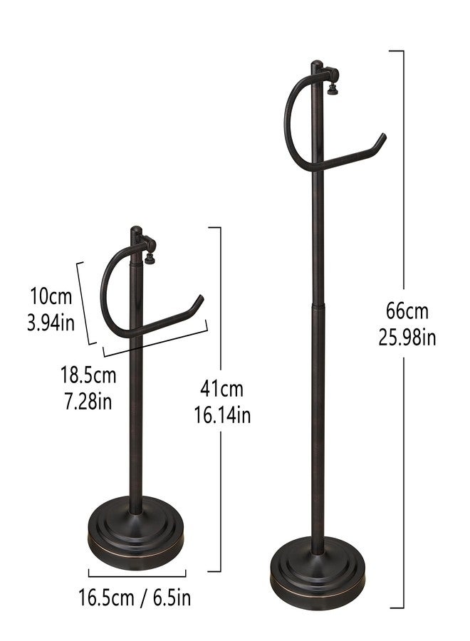 RFOUO Hand Towel Holder Stand,Standing Towel Racks for Bathroom,Hand Towel Holder for Bathroom Kitchen Vanity Countertops,Stainless Steel Adjustable Towel Bar 16.5-26 Inch(Oil Rubbed Bronze) - Image 3