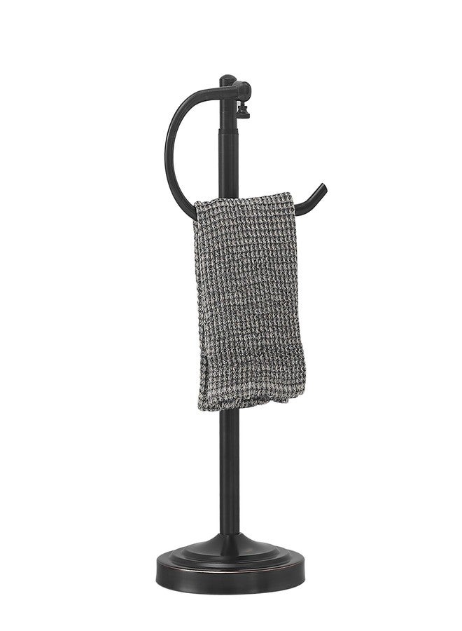 RFOUO Hand Towel Holder Stand,Standing Towel Racks for Bathroom,Hand Towel Holder for Bathroom Kitchen Vanity Countertops,Stainless Steel Adjustable Towel Bar 16.5-26 Inch(Oil Rubbed Bronze) - Image 1