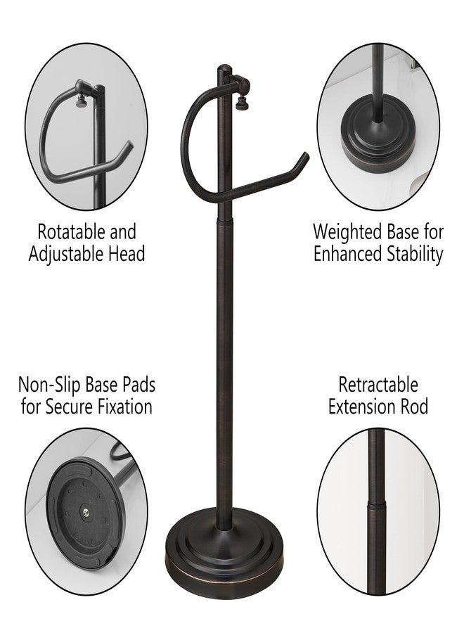 RFOUO Hand Towel Holder Stand,Standing Towel Racks for Bathroom,Hand Towel Holder for Bathroom Kitchen Vanity Countertops,Stainless Steel Adjustable Towel Bar 16.5-26 Inch(Oil Rubbed Bronze) - Image 5