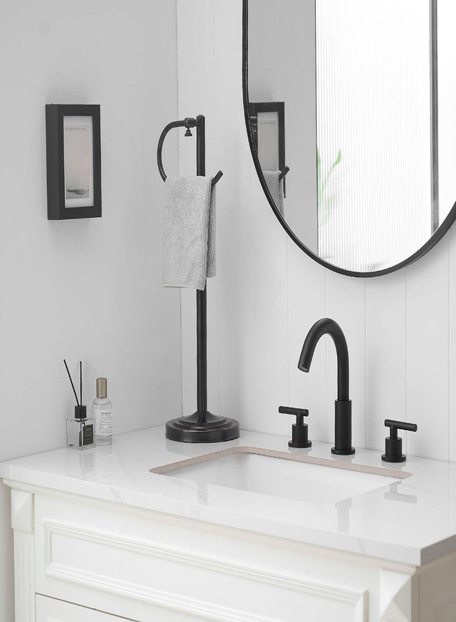 RFOUO Hand Towel Holder Stand,Standing Towel Racks for Bathroom,Hand Towel Holder for Bathroom Kitchen Vanity Countertops,Stainless Steel Adjustable Towel Bar 16.5-26 Inch(Oil Rubbed Bronze) - Image 2