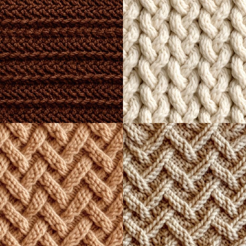 DESEACO 24 Sheets Knitting Wool Decorative Scrapbooking Paper Pad 6x6 Craft Paper Single-Side Card Making Supplies for Junk Journal, Holiday Journaling, Brown, Earth Tone and White - Image 3