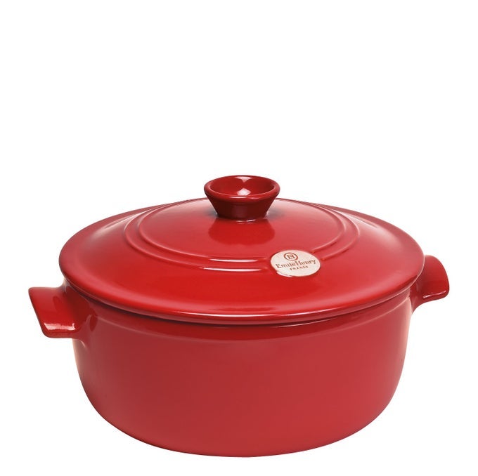 FLAME ROUND STEWPOT DUTCH OVEN 42 QUART BURGUNDY