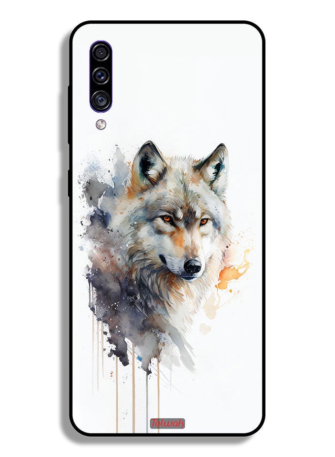 Tolwak Samsung Galaxy A30s Protective Case Cover Wolf Abstract Art - Image 1