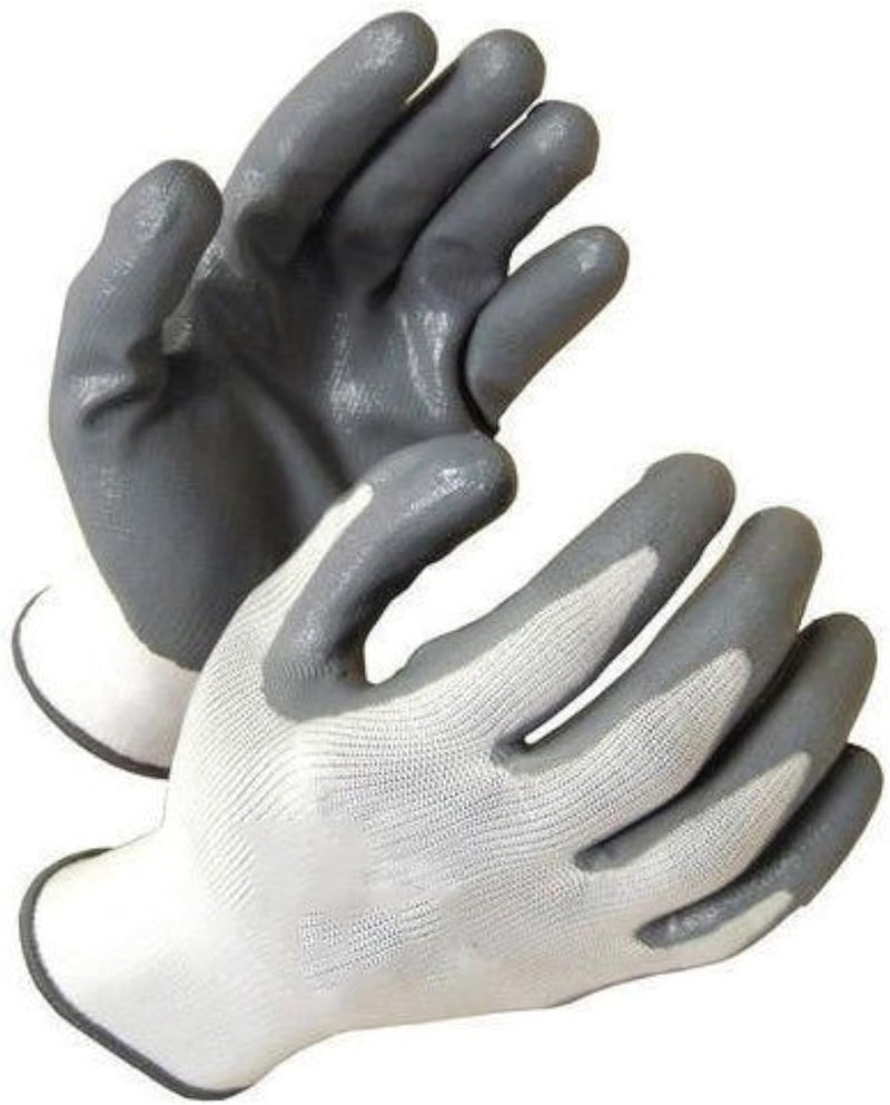AQ AQSON AQSON Nitrile Coated Gloves - Size 10, Grey, Pack of 12 Pairs for Enhanced Grip and Protection - Image 1