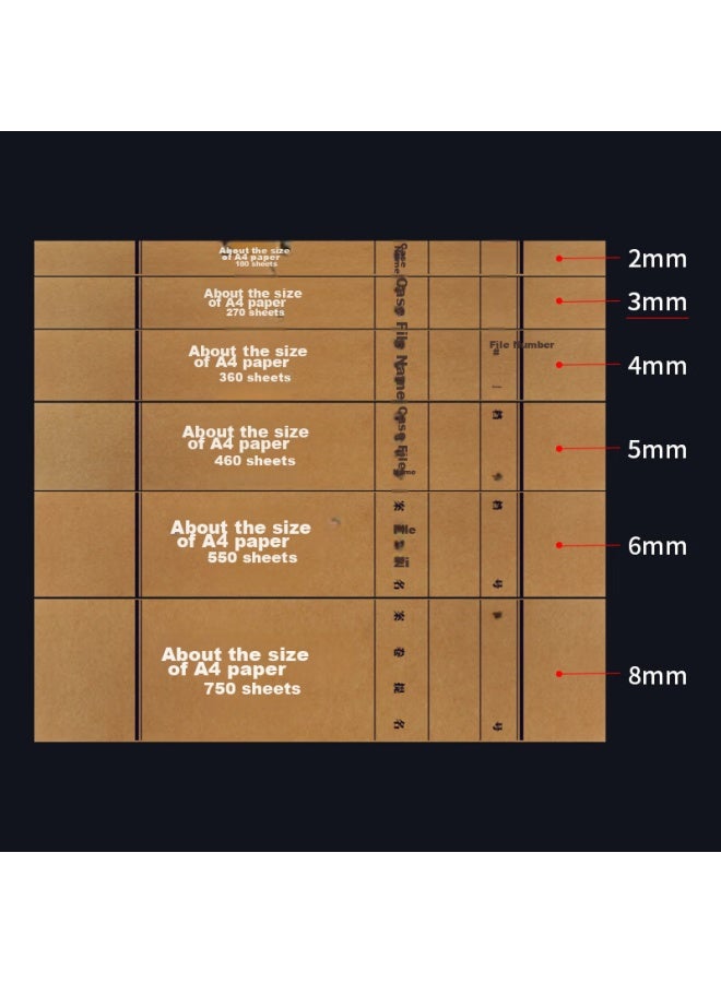Simaa High-quality Kraft Paper File Boxes, 10 Pieces, 30mm Thick, 500g Cardboard, Doent Boxes, Financial Voucher Boxes, Office Supplies, 22617 - Image 2