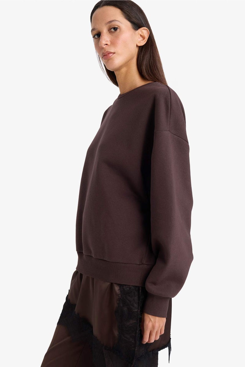 DeFacto Relax Fit Long Sleeve Sweatshirt - Image 3