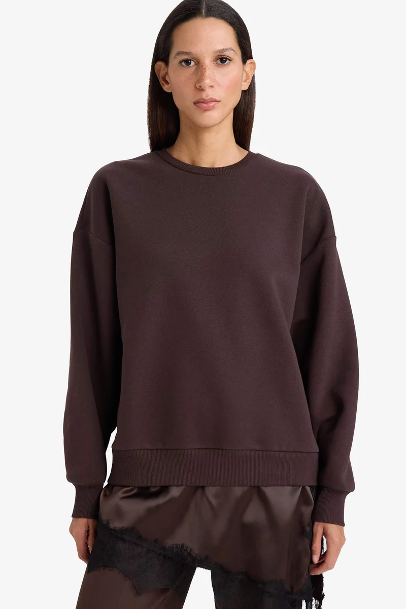 DeFacto Relax Fit Long Sleeve Sweatshirt