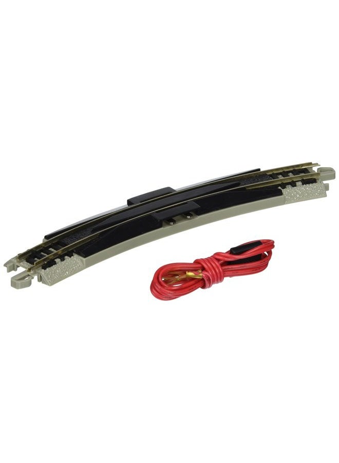 Bachmann Trains - Snap-Fit E-Z TRACK 11.25” RADIUS TERMINAL RERAILER w/WIRE (1/card) - NICKEL SILVER Rail With Grey Roadbed - N Scale, 8