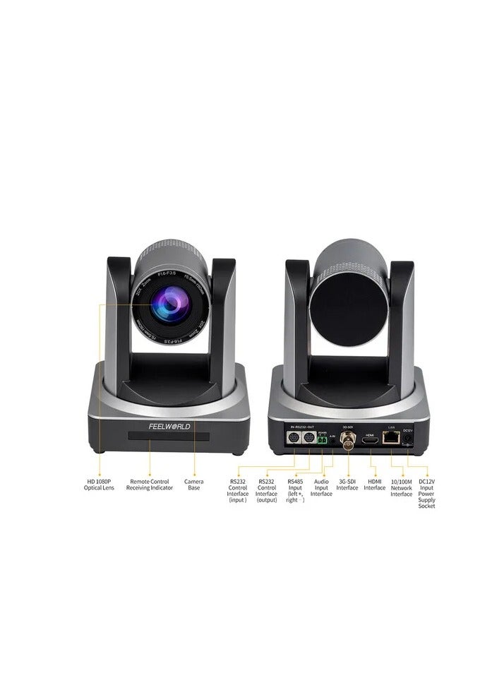 فيل وورلد كاميرا مؤتمرات الفيديو Feelworld POE 20x زووم بصري 1080P 60fps HDMI SDI PTZ مع كاميرا 3G SDI HDMI IP PTZ - Image 2