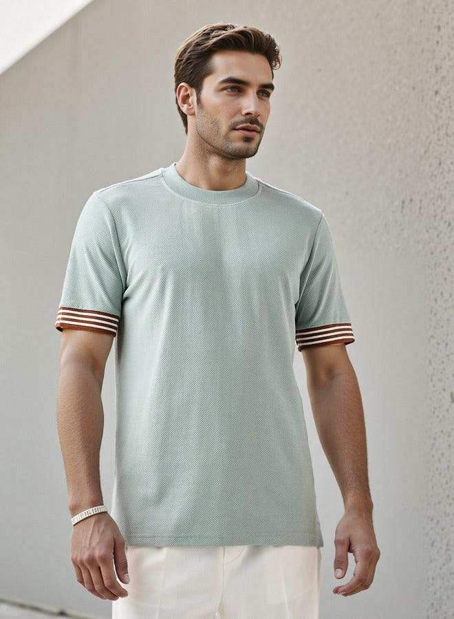 سبلاش فيڤ تيشيرت بياقة مستديرة وتفاصيل مميزة - Image 1