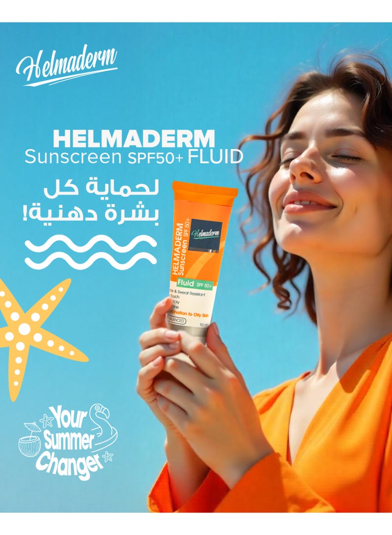 هيلما ديرم  واقي الشمس SPF50+ للبشره المختلطه والدهنيه - Image 4