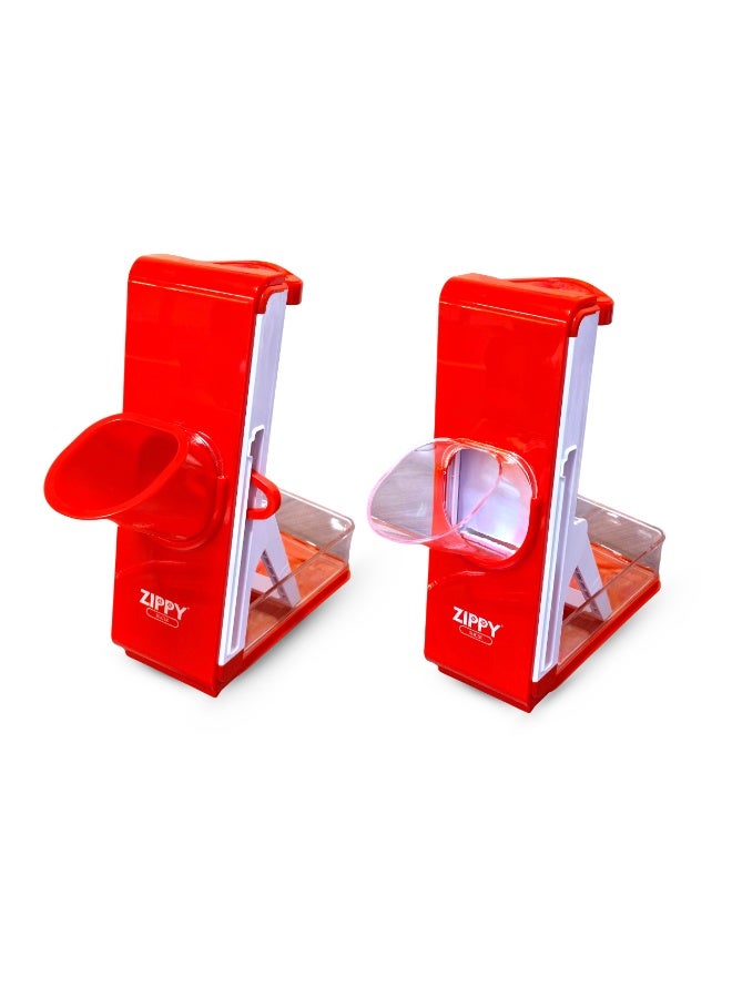 Multi-Function Adjustable Vegetable Slicer with Container – Manual Kitchen Cutter for Slicing Onion, Carrot, Potato, Cucumber & More  - Image 3