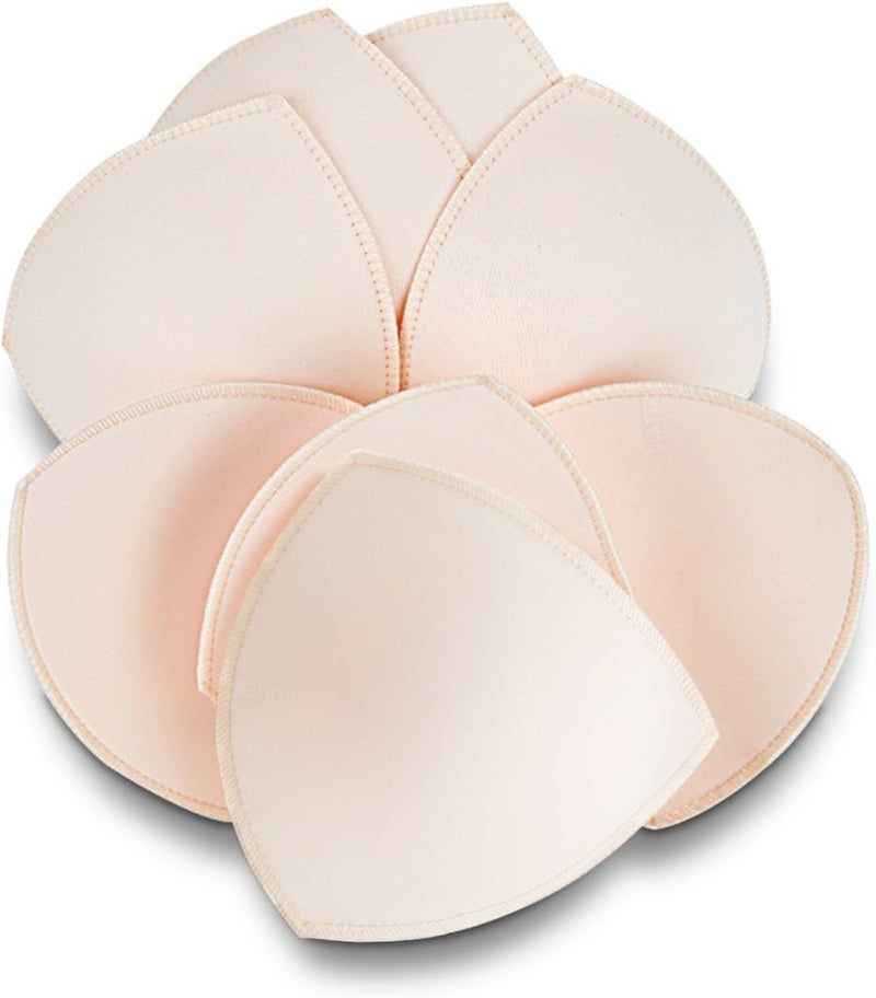 SERMICLE Bra Inserts 4 Pairs, Bra Pads Sewed Stitched Removable for Sports Bra B/C,C/D & D/E Cup Optional - Image 1