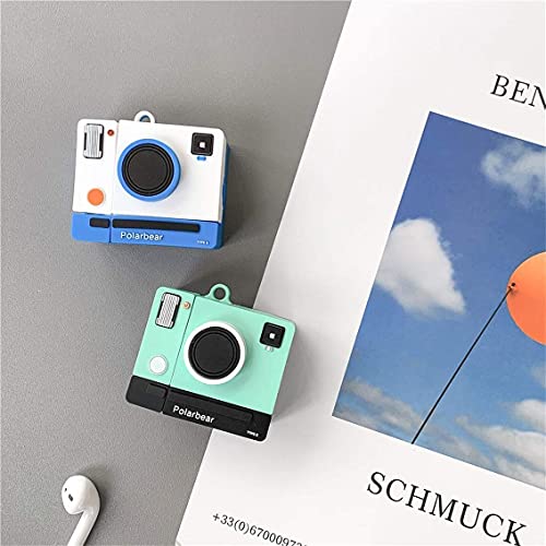 FOLX Fac70 Airpods 1&2 Gen Soft Silicone Protective Case 3D Design Shockproof Case Cover with Anti-Lost Metal Keyring Compatible for Apple Airpods 1&2 Generation (Polar Bear) Multi-Coloured - Image 4