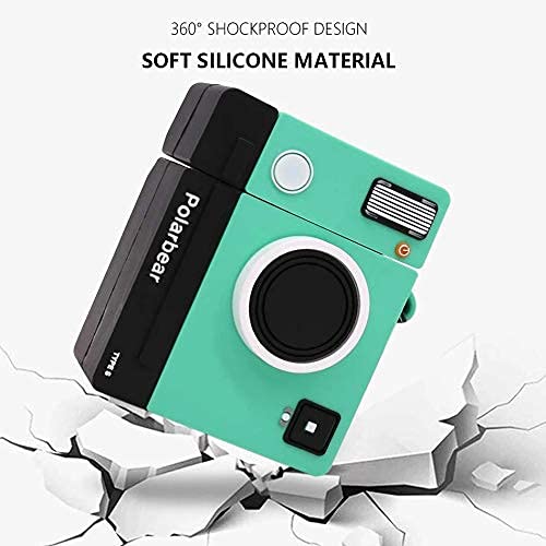 FOLX Fac70 Airpods 1&2 Gen Soft Silicone Protective Case 3D Design Shockproof Case Cover with Anti-Lost Metal Keyring Compatible for Apple Airpods 1&2 Generation (Polar Bear) Multi-Coloured - Image 2
