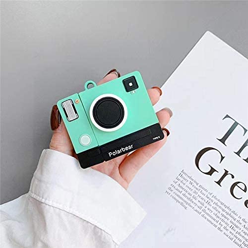 FOLX Fac70 Airpods 1&2 Gen Soft Silicone Protective Case 3D Design Shockproof Case Cover with Anti-Lost Metal Keyring Compatible for Apple Airpods 1&2 Generation (Polar Bear) Multi-Coloured - Image 3