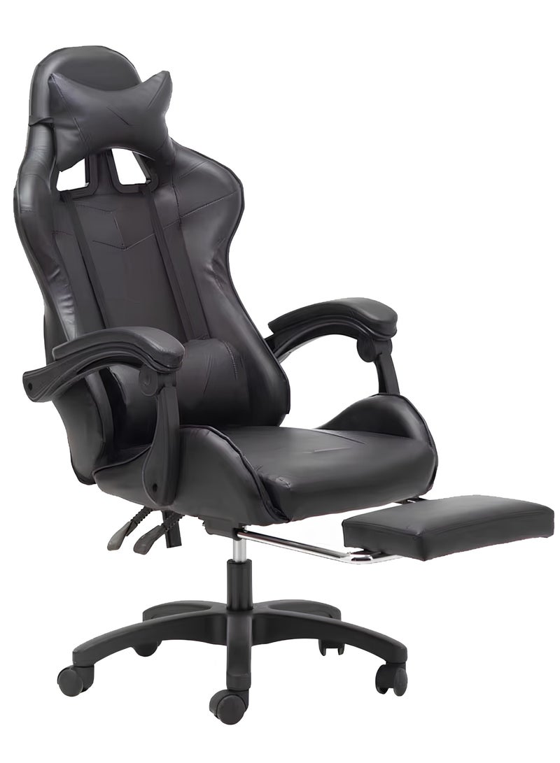 Chulovs Gaming Chair with Footrest Computer Chair Deak Chair High Back Racing Style Office Chair with Headrest Support Adjustable Office Chair  - Image 1