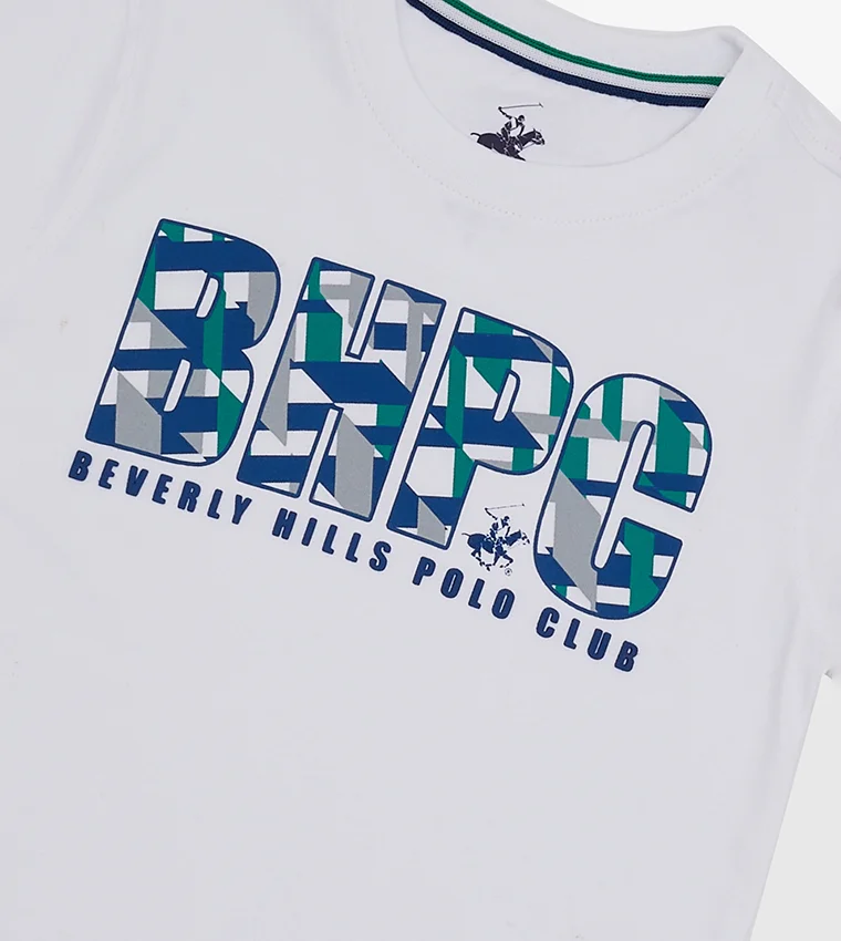 BEVERLY HILLS POLO CLUB  Logo Printed Crew Neck T-Shirt  | Best Price UAE