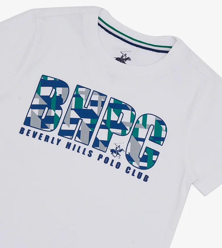 BEVERLY HILLS POLO CLUB  Logo Printed Crew Neck T-Shirt  | Best Price UAE