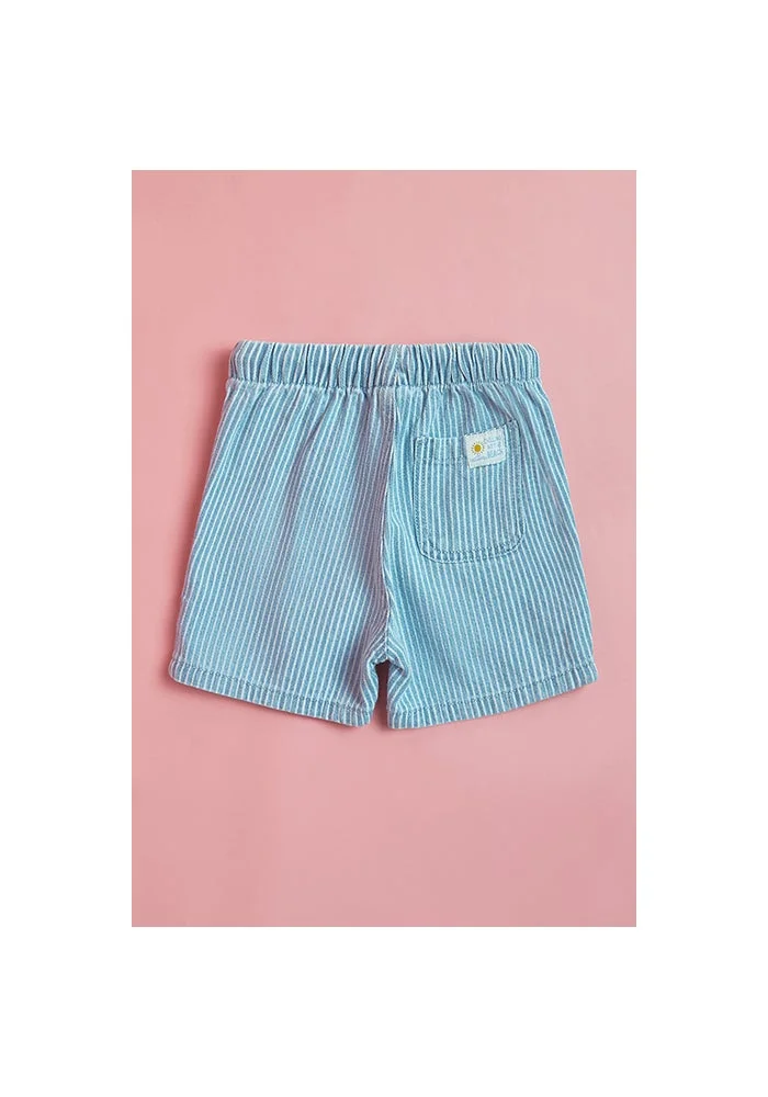 أر أند بي Striped Shorts with Drawstring Waist