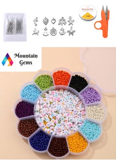 Craft Beads Assorted Kit with Organizer Box for DIY Bracelets, Jewelry Making