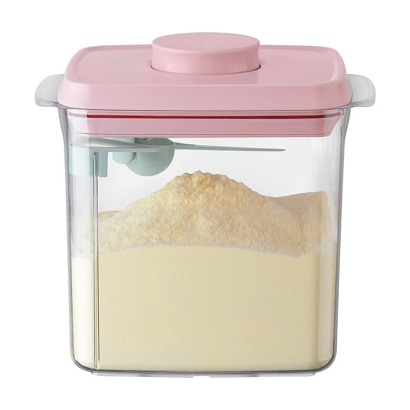 Ankou Formula Container  1700ml Airtight Formula Dispenser One Button Handy Milk Powder Container BPAFree Storage Containers with Scoop and Scraper Transparent 730g