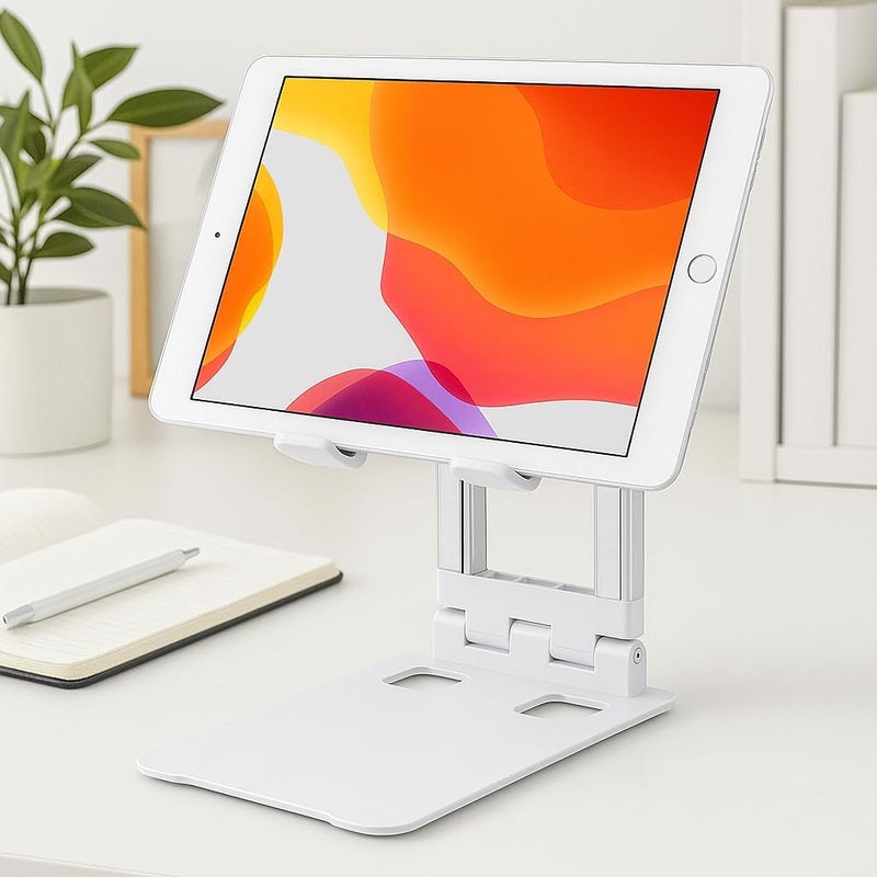 FITTO Aluminum PC Stand/Holder - Height Adjustable, Sturdy and Stable Phone & Tablet Holder, Anti-Skid Design, Compact and Portable - Image 3