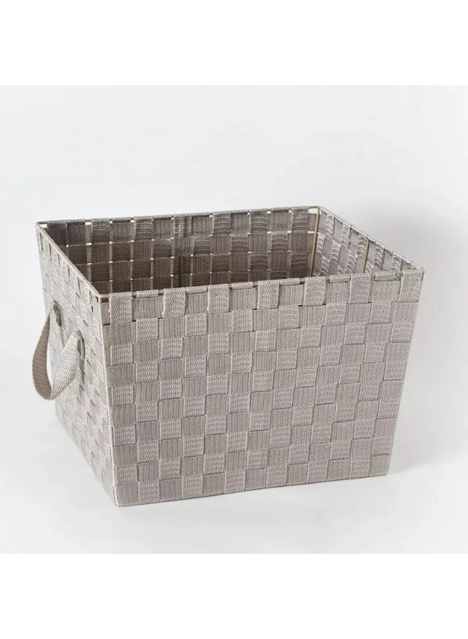 هوم بوكس سلة تخزين بحزام 25 × 38 × 33 سم