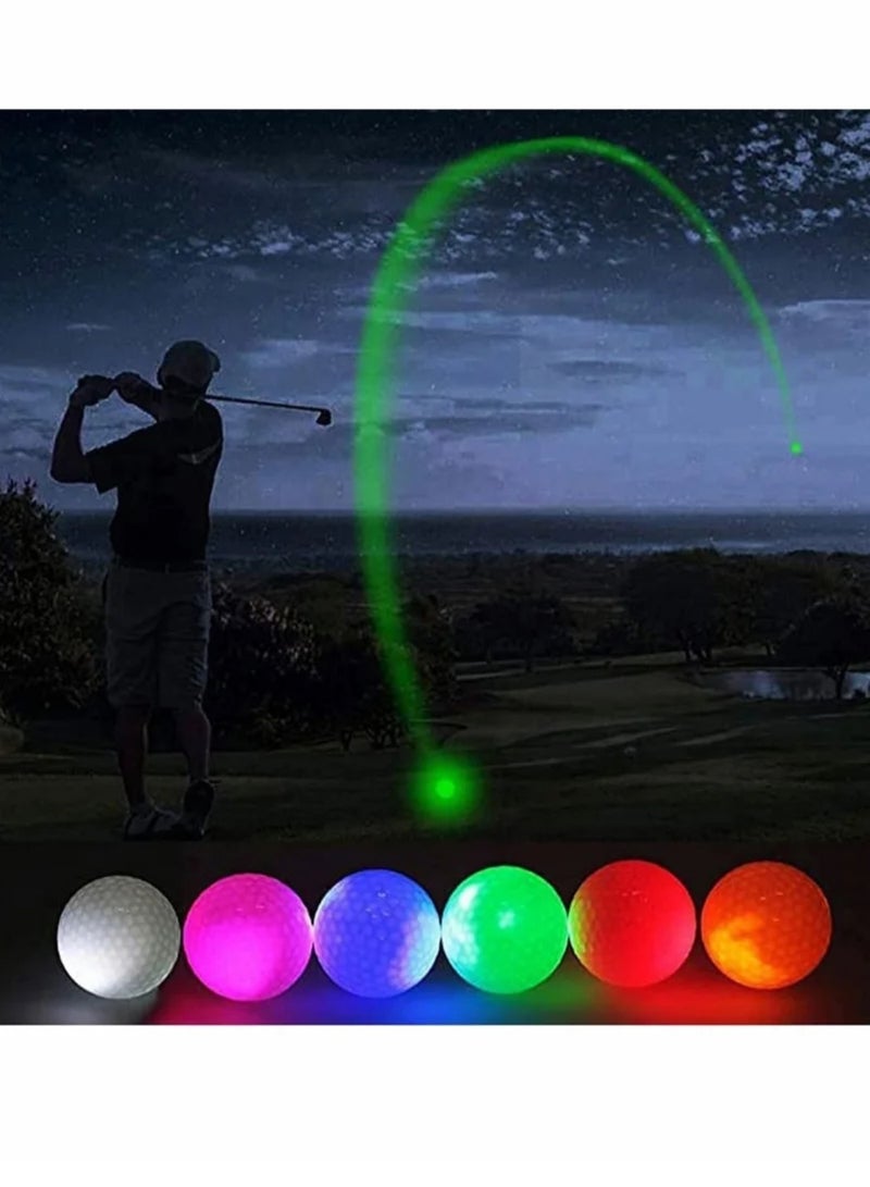 Glow Golf Balls Led Golf Balls Glow in The Dark Golf Balls Flashing Golf Ball Light up Long Lasting Bright Night Sports 6 Colors for Your Choice (6 Pcs) - Image 3