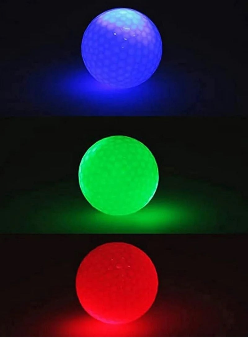 Glow Golf Balls Led Golf Balls Glow in The Dark Golf Balls Flashing Golf Ball Light up Long Lasting Bright Night Sports 6 Colors for Your Choice (6 Pcs) - Image 5