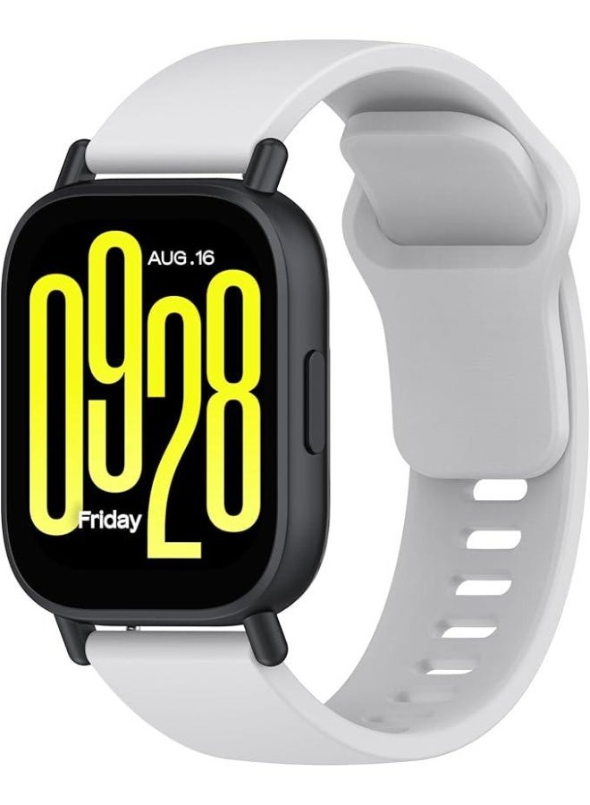 حزام استبدال سيليكون ناعم بتصميم رائع لـ Xiaomi Redmi Watch 5 Active / Redmi Watch 5 Lite - رمادي - Image 1