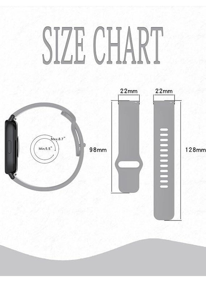 حزام استبدال سيليكون ناعم بتصميم رائع لـ Xiaomi Redmi Watch 5 Active / Redmi Watch 5 Lite - رمادي - Image 2