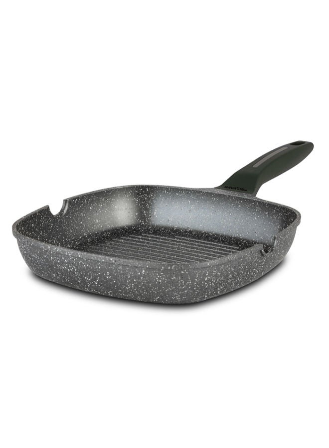 NAVA Die Cast Aluminum Grill Pan "Olea" With Nonstick Stone Coating (Suitable For Induction)-Black - Image 1