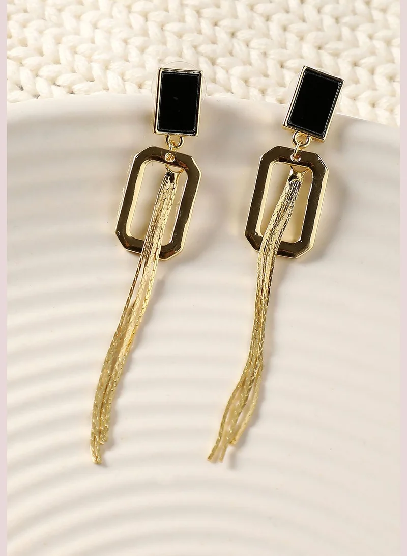 SOHI Gold Plated Party Designer Stone Drop Earring For Women