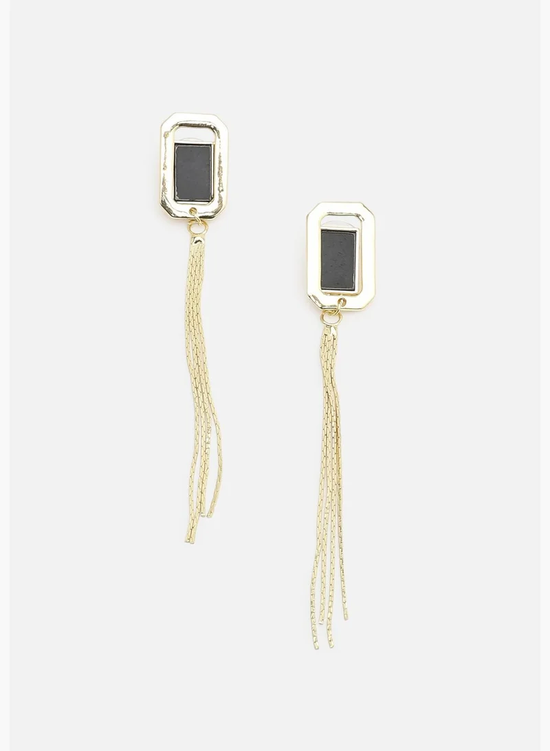 SOHI Gold Plated Party Designer Stone Drop Earring For Women