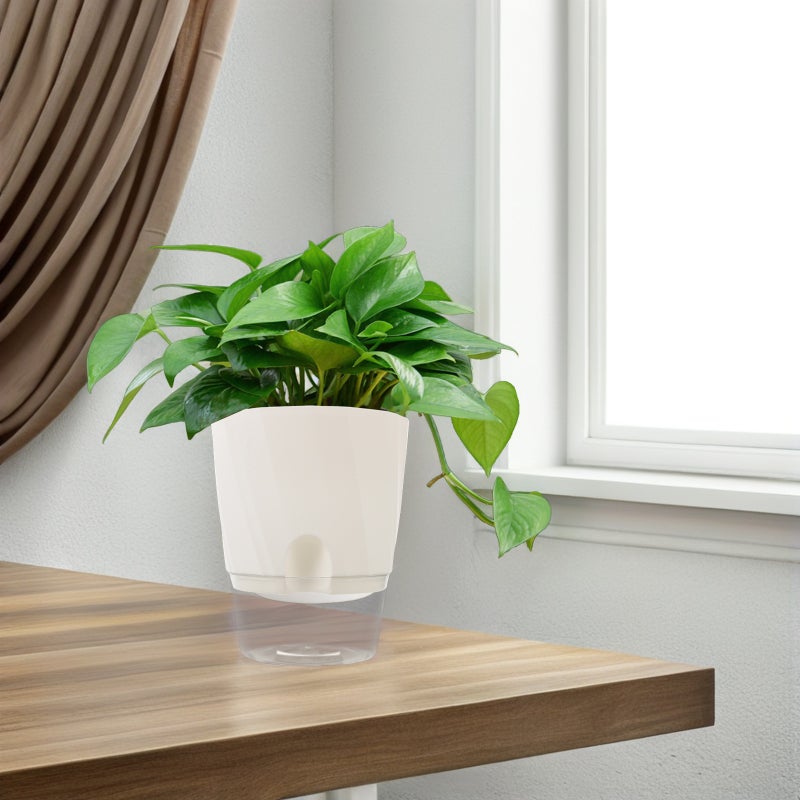 🌱 أوعية زراعة مائية ذاتية الري للسع وداخلية بلاستيكية شفافة مربعة تصميم عملي ٣ قطع - Image 5