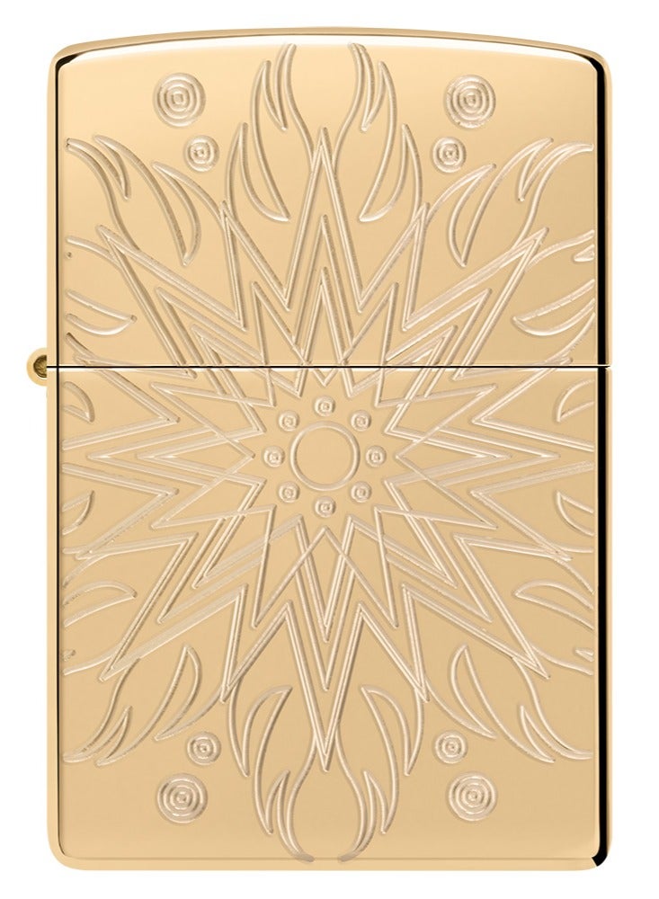 Zippo Ae401569 169 درع نقش الباب ولاعة نحاسية عالية اللمعان مقاومة للرياح - Image 2