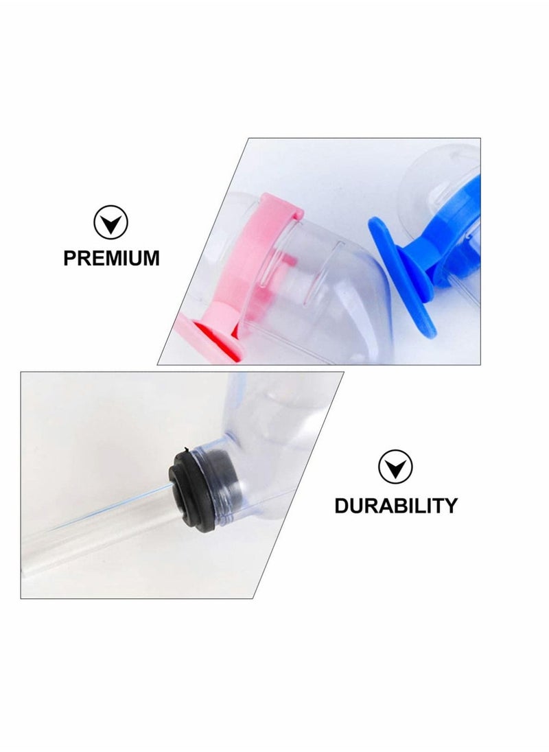 SYOSI - Hamster Cage Drinking Water Bottle 4 Pcs No Drip Small Animal Water Dispenser Automatic Pet Water Feeder Bowl for Parrot Mice Rat Gerbils 60 Ml Mixed Style - Image 1