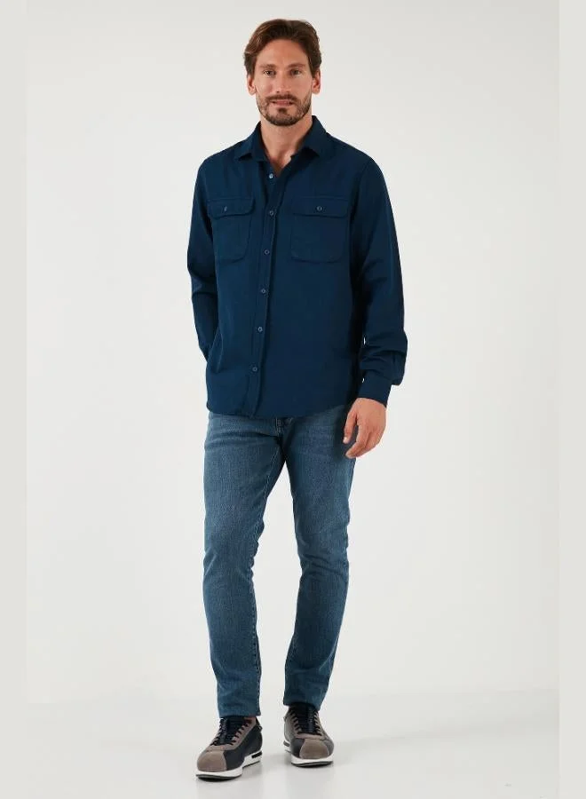 Buratti Buratti Cotton Double Pocket Regular Fit Shirt Men's SHIRT CF25W128858