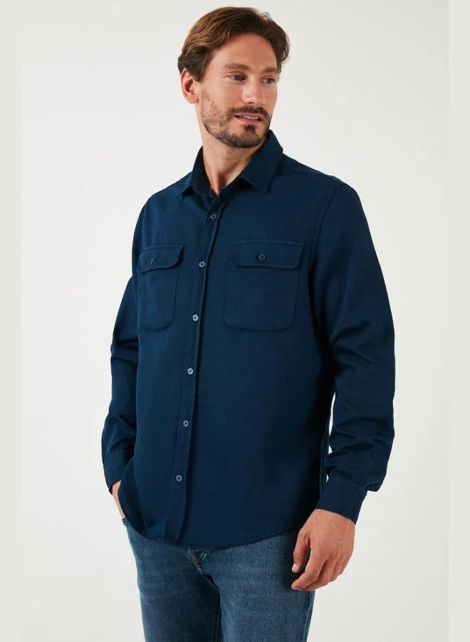 Buratti Cotton Double Pocket Regular Fit Shirt Men's SHIRT CF25W128858