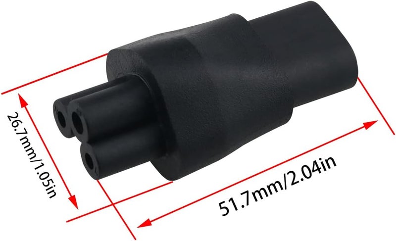 كلاراكو محول مقبس الطاقة من أنثى C5 إلى ذكر C8 لموصل السلك، رمادي - Image 2