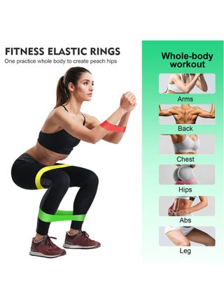 5 Pieces/Set Latex Gym Strength Training Rubber Loop Bands Fitness Crossfit Equipment Yoga Exercise Pull Rope Elastic Bands For Fitness, In 6 Levels, In 5 Color - view 3