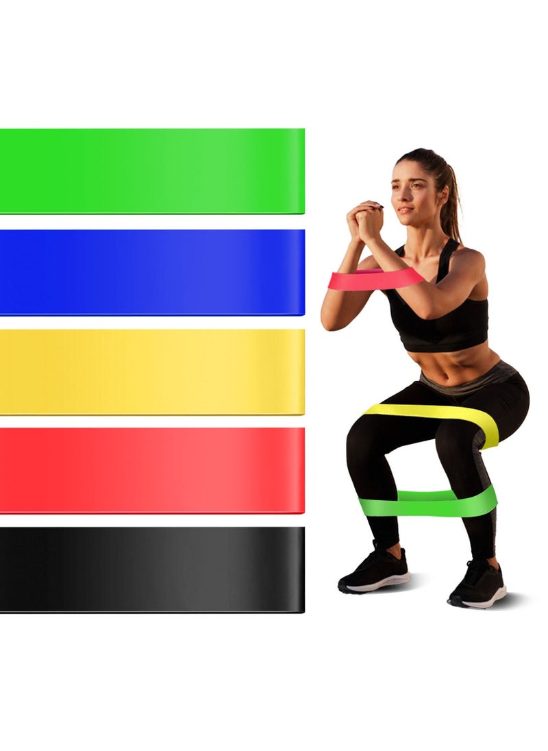 SKY-TOUCH 5 Pieces/Set Latex Gym Strength Training Rubber Loop Bands Fitness Crossfit Equipment Yoga Exercise Pull Rope Elastic Bands For Fitness, In 6 Levels, In 5 Color  - Image 1