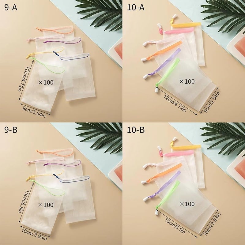 كيس شبكي ملون من الحبل لحفظ الصابون، حقيبة قابلة لإعادة الاستخدام للحمام والخضروات والألعاب - Image 5