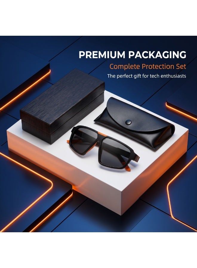 TR90 Polarized Sunglasses Unisex Ultra Light Fashion Eyewear for Driving Fishing Travel Outdoor, Comfort Fit Protective Shades with Premium Storage Case - Image 1