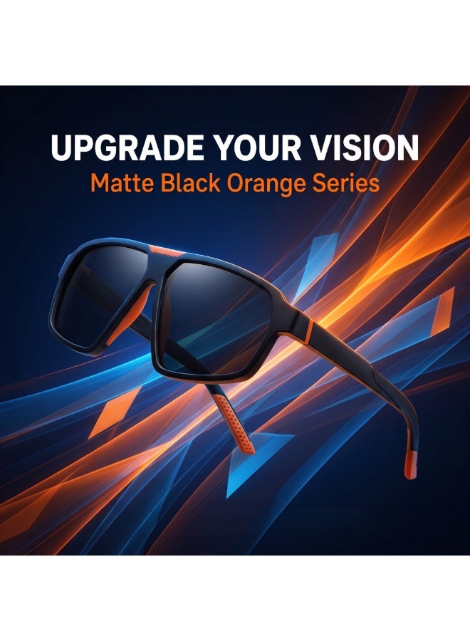 TR90 Polarized Sunglasses Unisex Ultra Light Fashion Eyewear for Driving Fishing Travel Outdoor, Comfort Fit Protective Shades with Premium Storage Case - Image 3